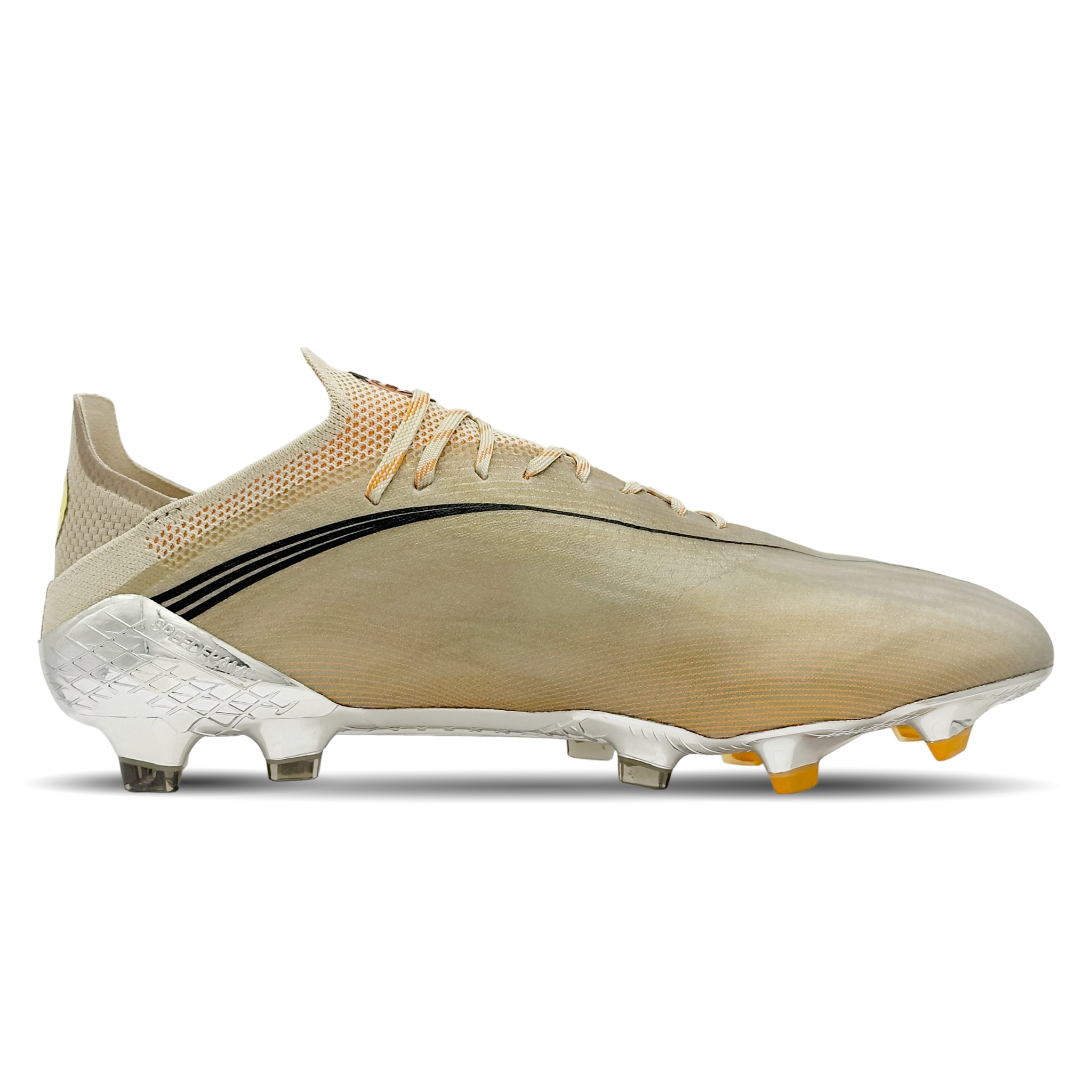 Die adidas X Speedflow.1 FG Messi (GX0216) bieten dir maximale Geschwindigkeit und Kontrolle auf festen Böden. Das leichte Obermaterial passt sich perfekt deinem Fuß an und sorgt für hohen Tragekomfort. Die Speedframe-Platte stabilisiert und ermöglicht explosive Beschleunigung, während die innovativen TPU-Noppen optimale Traktion bieten. Inspiriert von Lionel Messi, sind diese Schuhe ideal für Spieler, die das Spiel dominieren und ihre Agilität maximieren wollen. Erhältlich auf STUNNINGBOOTS.com!