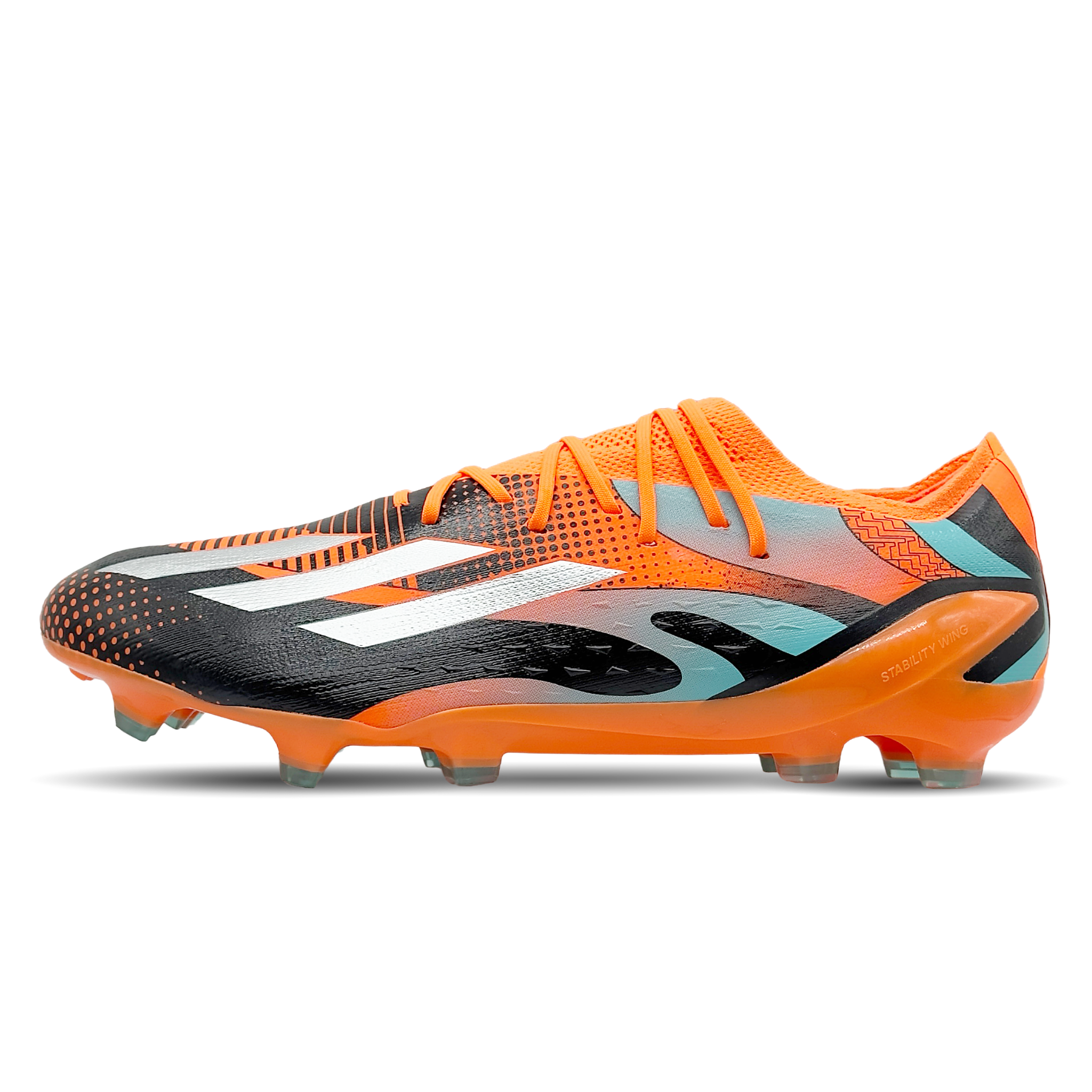 Die adidas X Speedportal Messi 1 FG (GZ5148) bieten dir maximale Geschwindigkeit und Kontrolle auf festen Böden. Das leichte Obermaterial passt sich perfekt deinem Fuß an und sorgt für hohen Tragekomfort. Die Carbitex-Platte stabilisiert und ermöglicht explosive Beschleunigung, während die innovativen TPU-Noppen optimale Traktion bieten. Inspiriert von Lionel Messi, sind diese Schuhe ideal für Spieler, die das Spiel dominieren und ihre Agilität maximieren wollen. Erhältlich auf STUNNINGBOOTS.com!
