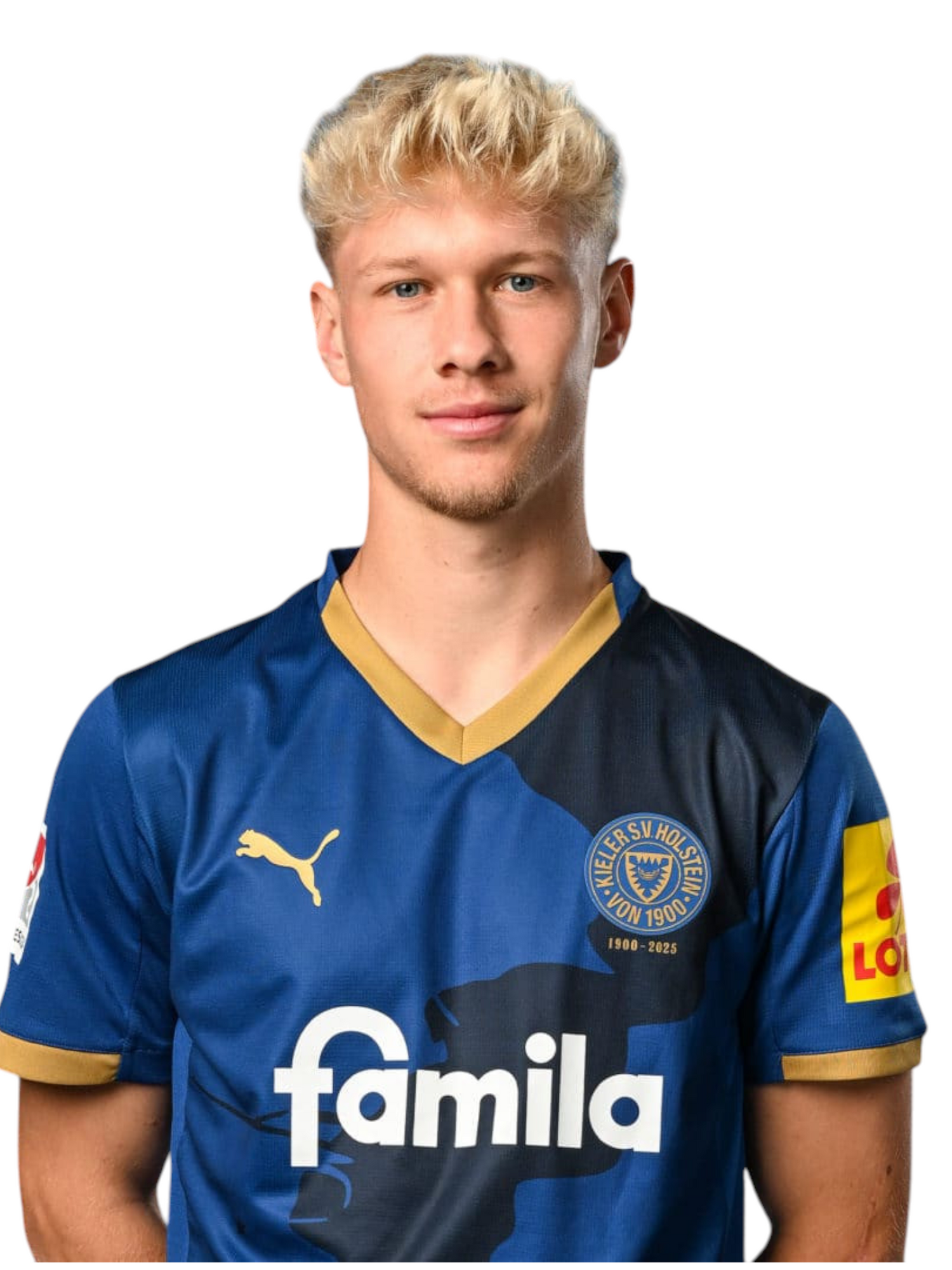 Luca Prasse Holstein Kiel Mittelfeldspieler in der 2. Bundesliga – Fußballprofi des KSV im Trikot der aktuellen Saison