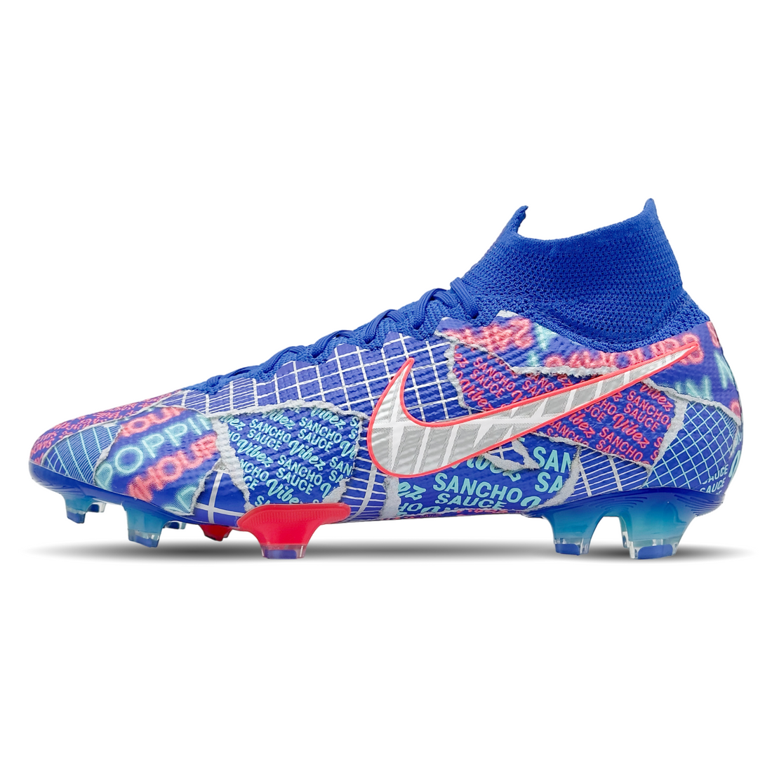 Erlebe die Spitzenleistung mit den Nike Mercurial Superfly 7 Elite SE FG &quot;Jadon Sancho&quot; [CJ1232-403] Fußballschuhen, jetzt auf STUNNINGBOOTS.com. Speziell mit Jadon Sancho entworfen, bieten diese Schuhe außergewöhnliche Geschwindigkeit, Traktion und Ballkontrolle auf festem Boden. Ideal für ambitionierte Spieler, die ihr Spiel auf das nächste Level heben wollen. Bestelle jetzt und dominiere das Spielfeld!