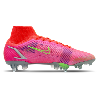 Die Nike Mercurial Superfly 8 Elite SG-Pro AC (CV0960-600) bieten dir ultimative Geschwindigkeit und Kontrolle auf nassem &amp; schlammigen Boden. Mit ihrer innovativen Flyknit-Technologie und strapazierfähigem Obermaterial sorgen sie für perfekten Sitz, außergewöhnliche Ballkontrolle und explosive Beschleunigung. Das fortschrittliche Design und die leichten Materialien machen diese Fußballschuhe zur idealen Wahl für ambitionierte Spieler. Erhältlich auf STUNNINGBOOTS.com!