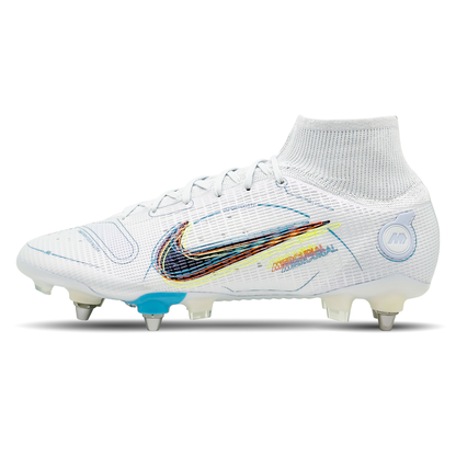 Die Nike Mercurial Superfly 8 Elite SG Pro (DJ2838-055) bieten dir ultimative Geschwindigkeit und Kontrolle auf nassem &amp; schlammigen Boden. Mit ihrer innovativen Flyknit-Technologie und strapazierfähigem Obermaterial sorgen sie für perfekten Sitz, außergewöhnliche Ballkontrolle und explosive Beschleunigung. Das fortschrittliche Design und die leichten Materialien machen diese Fußballschuhe zur idealen Wahl für ambitionierte Spieler. Erhältlich auf STUNNINGBOOTS.com!