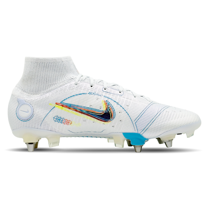 Die Nike Mercurial Superfly 8 Elite SG Pro (DJ2838-055) bieten dir ultimative Geschwindigkeit und Kontrolle auf nassem &amp; schlammigen Boden. Mit ihrer innovativen Flyknit-Technologie und strapazierfähigem Obermaterial sorgen sie für perfekten Sitz, außergewöhnliche Ballkontrolle und explosive Beschleunigung. Das fortschrittliche Design und die leichten Materialien machen diese Fußballschuhe zur idealen Wahl für ambitionierte Spieler. Erhältlich auf STUNNINGBOOTS.com!