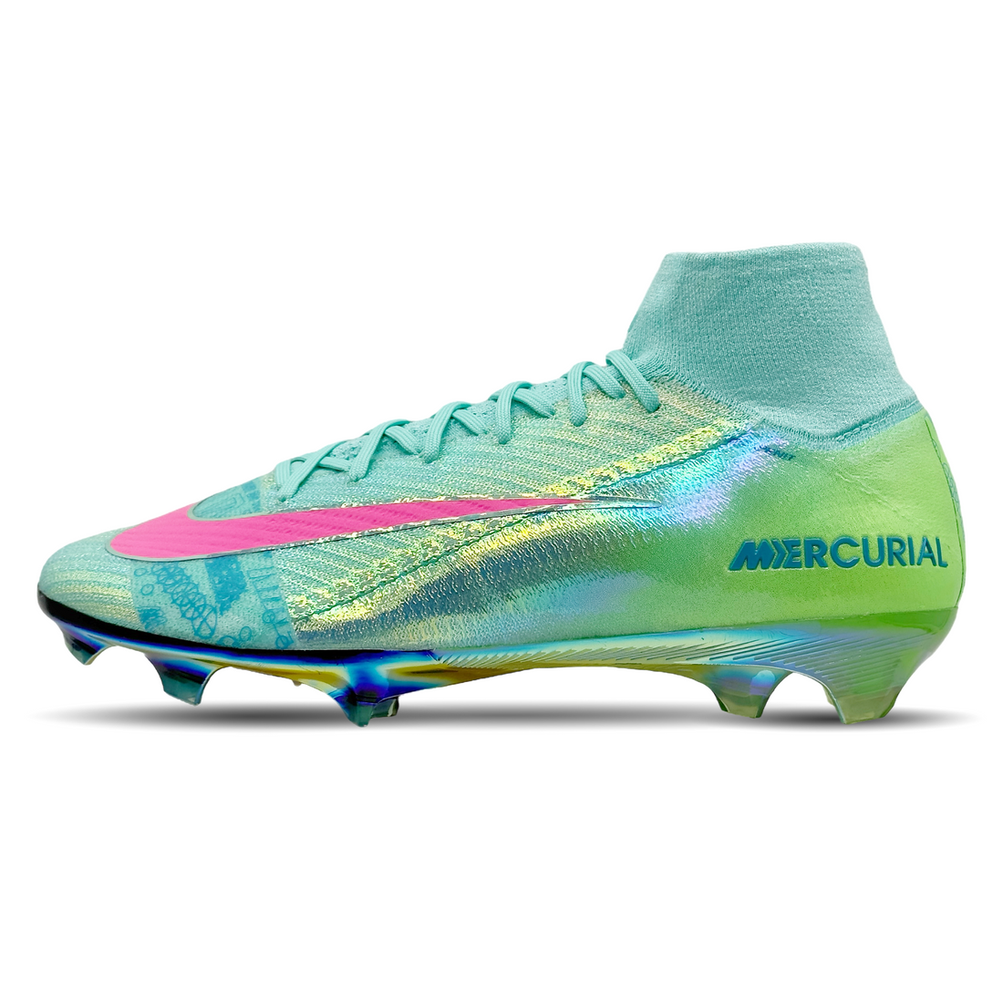 Der Nike Mercurial Zoom Superfly 10 Elite SE FG (FQ8309-300), erhältlich auf STUNNINGBOOTS.com, kombiniert innovative Zoom Air-Technologie mit präziser Flyknit-Konstruktion für maximale Geschwindigkeit, Stabilität und Komfort. Perfekt für Spieler, die auf festem Boden explosiv agieren möchten. Sein spezielles Design und Premium-Materialien setzen neue Maßstäbe in Performance und Stil.