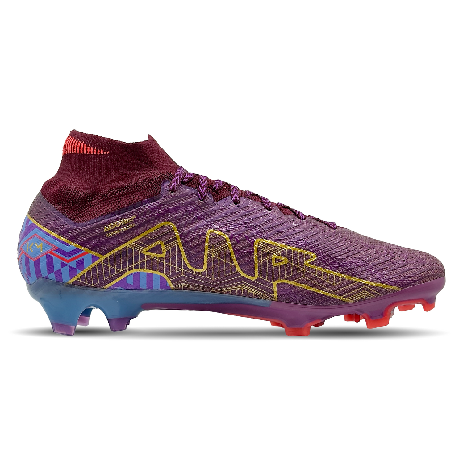 Entdecke die Nike Mercurial Zoom Superfly 9 Elite KM FG (DO9342-694) auf STUNNINGBOOTS.com. Diese Fußballschuhe bieten erstklassige Zoom Air-Technologie für reaktionsschnelle Dämpfung, ein leichtes Flyknit-Obermaterial für optimalen Halt und eine spezielle Stollenanordnung für explosive Geschwindigkeit und präzisen Grip auf festen Böden. Ideal für dynamische Spieler, die auf dem Platz Höchstleistungen erbringen möchten.
