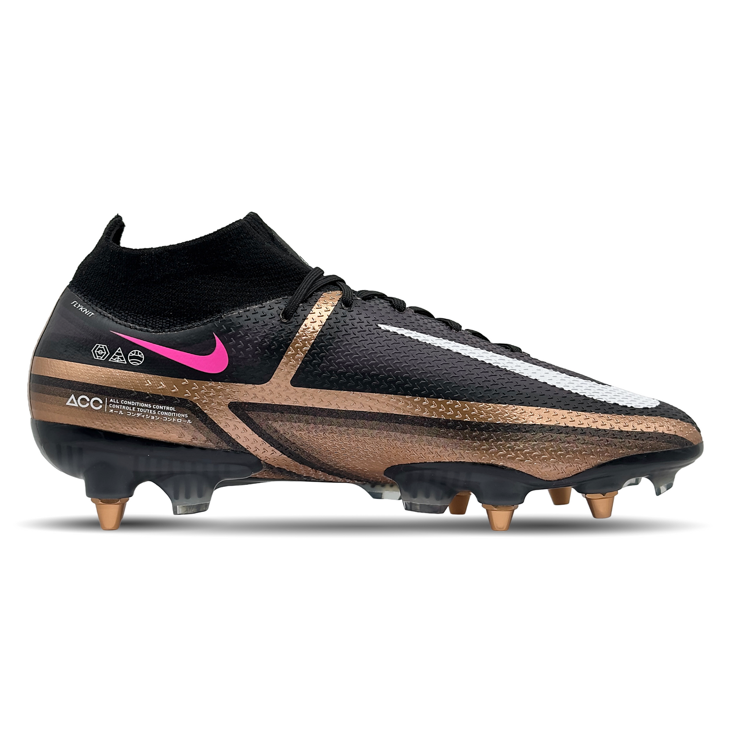 Entdecke die Nike Phantom GT2 Elite DF SG-Pro AC (DR5957-810) Fußballschuhe auf STUNNINGBOOTS.com. Diese Elite-Schuhe bieten herausragenden Grip auf nassen Böden dank der SG-Pro Anti-Clog Traktion. Das Dynamic Fit Collar sorgt für eine perfekte Passform und Stabilität, während die innovative Oberflächenstruktur deine Ballkontrolle optimiert. Ideal für nasses und weiches Terrain, um dein Spiel auf das nächste Level zu heben.