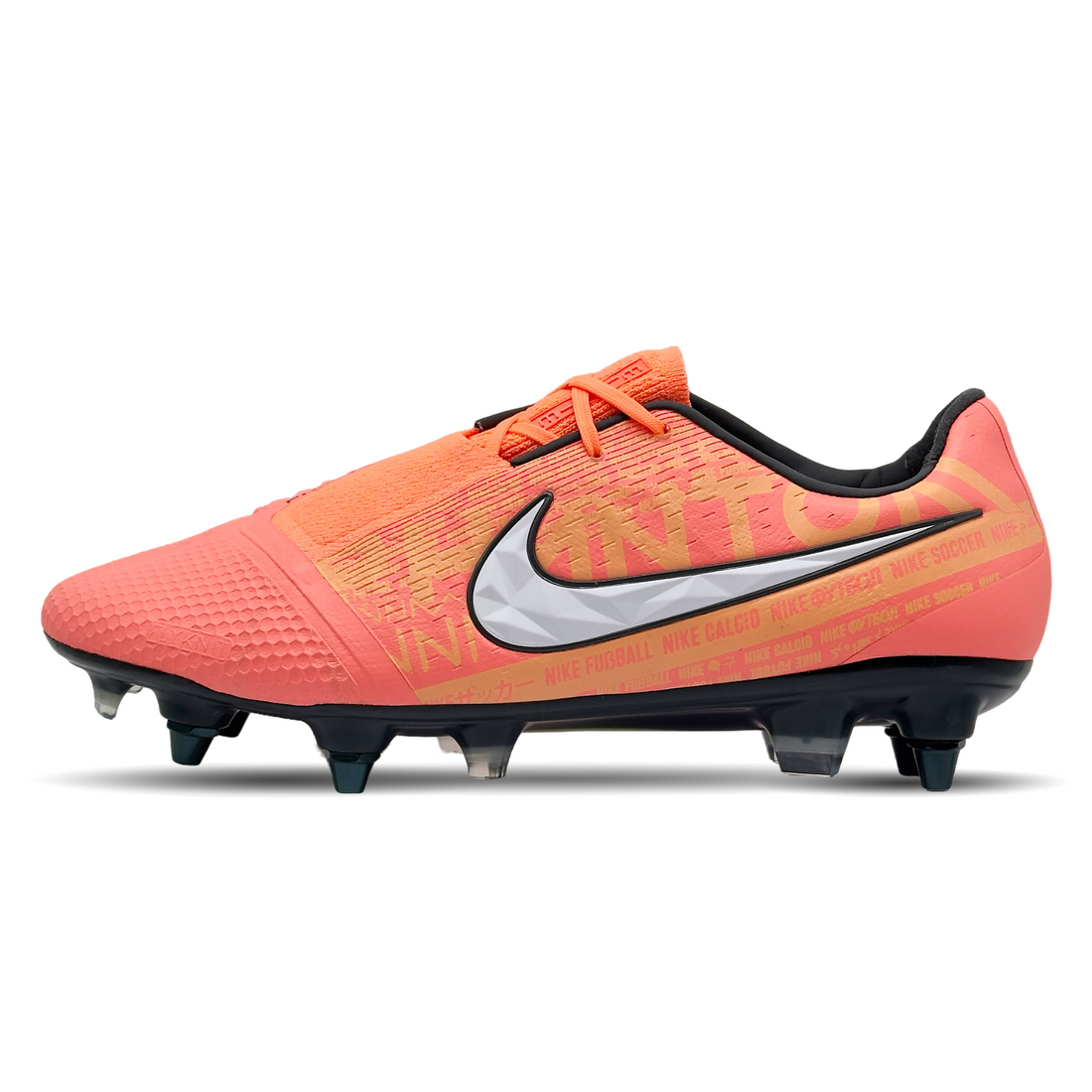 Die Nike Phantom Venom Elite SG-Pro AC Fußballschuhe (AO0575-810) bieten dir maximale Präzision und Power auf nassen und schlammigen Boden. Das Flyknit-Obermaterial und der Adaptive Fit sorgen für optimalen Halt und Komfort. Eine texturierte Oberfläche verbessert die Ballkontrolle, während eine flexible Sohle für optimale Beweglichkeit sorgt. Ideal für Spieler, die ihre Schüsse perfektionieren wollen. Erhältlich auf STUNNINGBOOTS.com.