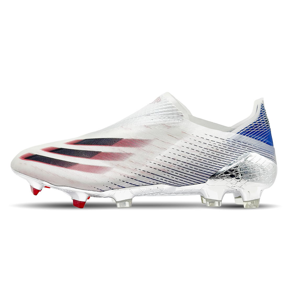 Die adidas X Ghosted+ FG (FW8426) bieten dir ultimative Geschwindigkeit und Präzision auf festen Böden. Das innovative Fluroskin-Obermaterial sorgt für eine perfekte Passform und minimales Gewicht, während die Carbitex-Carbonfaserplatte dir explosive Beschleunigung und Stabilität verleiht. Erlebe optimale Ballkontrolle und dominier das Spiel mit diesen High-Performance-Fußballschuhen. Jetzt erhältlich auf STUNNINGBOOTS.com!
